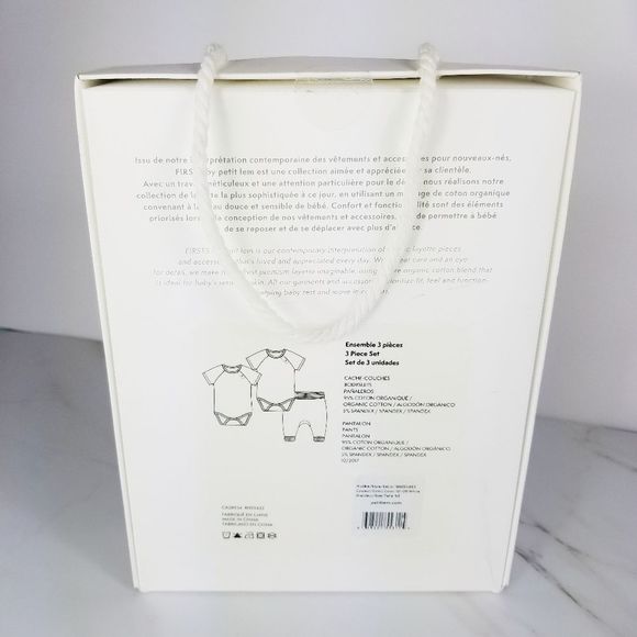 FIRST by Petit Lem 3 Piece Newborn Set Pin… - Picture 5 of 7